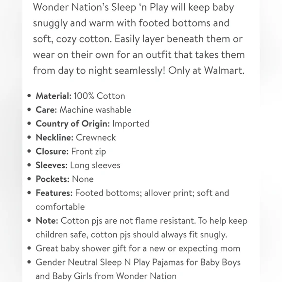 🧮6/$20 Wonder Nation Unisex PJs x2 Ivory & Safari Animals Sz. 0-3 mos - Picture 3 of 9